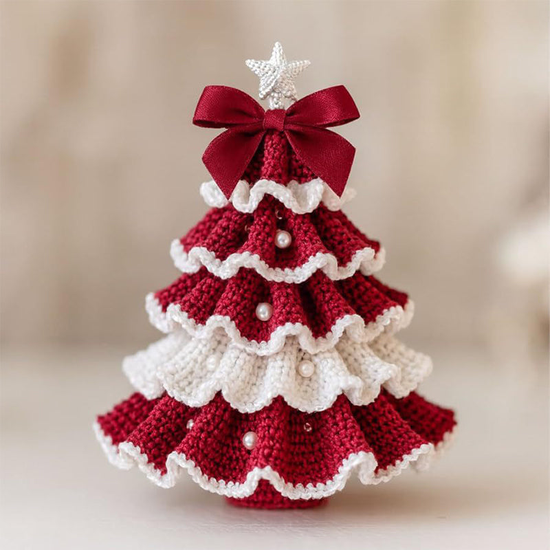 WinterHaak DIY Weihnachtsbaum Häkelpaket – handgemachte Weihnachtsdekoration für zu Hause