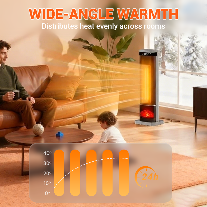 PTC Heizlüfter 2000W mit Luftbefeuchter – 2-in-1 Elektrische Heizung