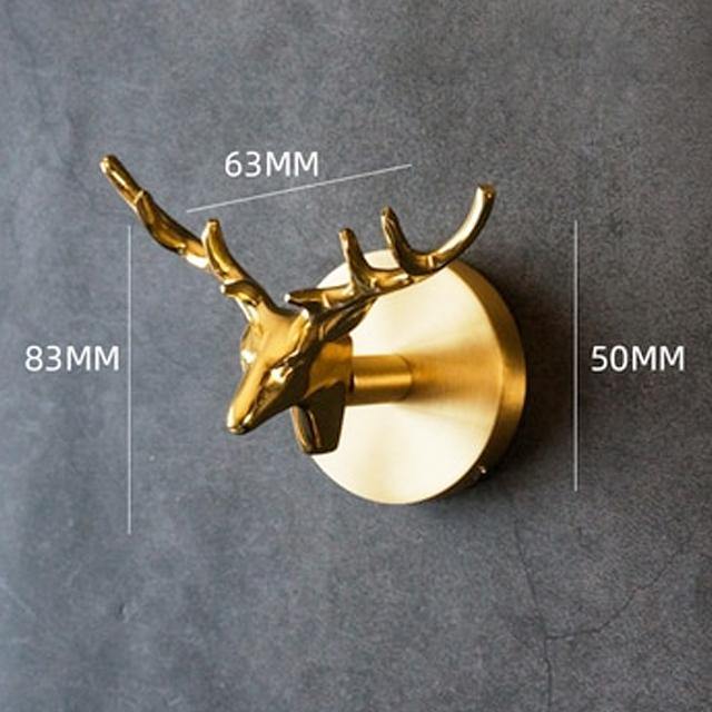 Goldene Messing Wandhaken – Handgefertigte Tierdesigns für stilvolle Wanddekoration