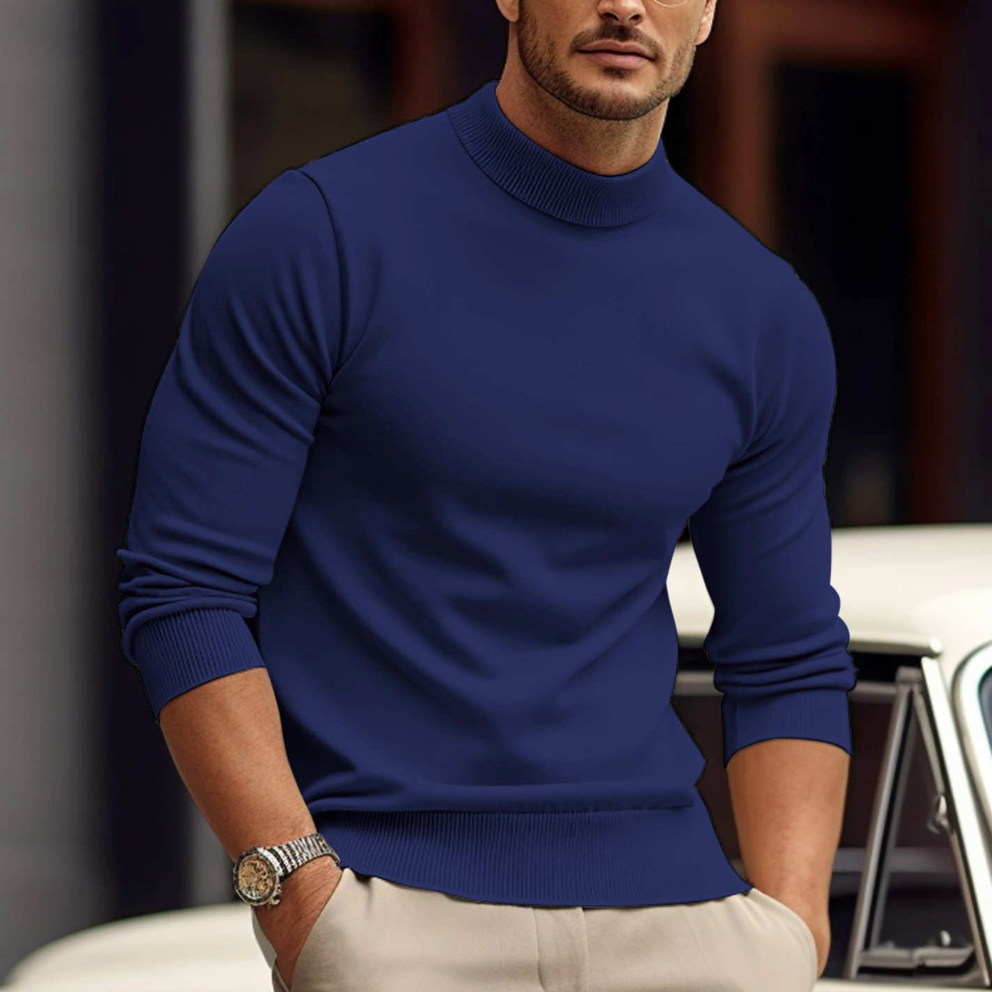 Eleganter Pullover für Herren - Lange Ärmel - Komfort und Stil