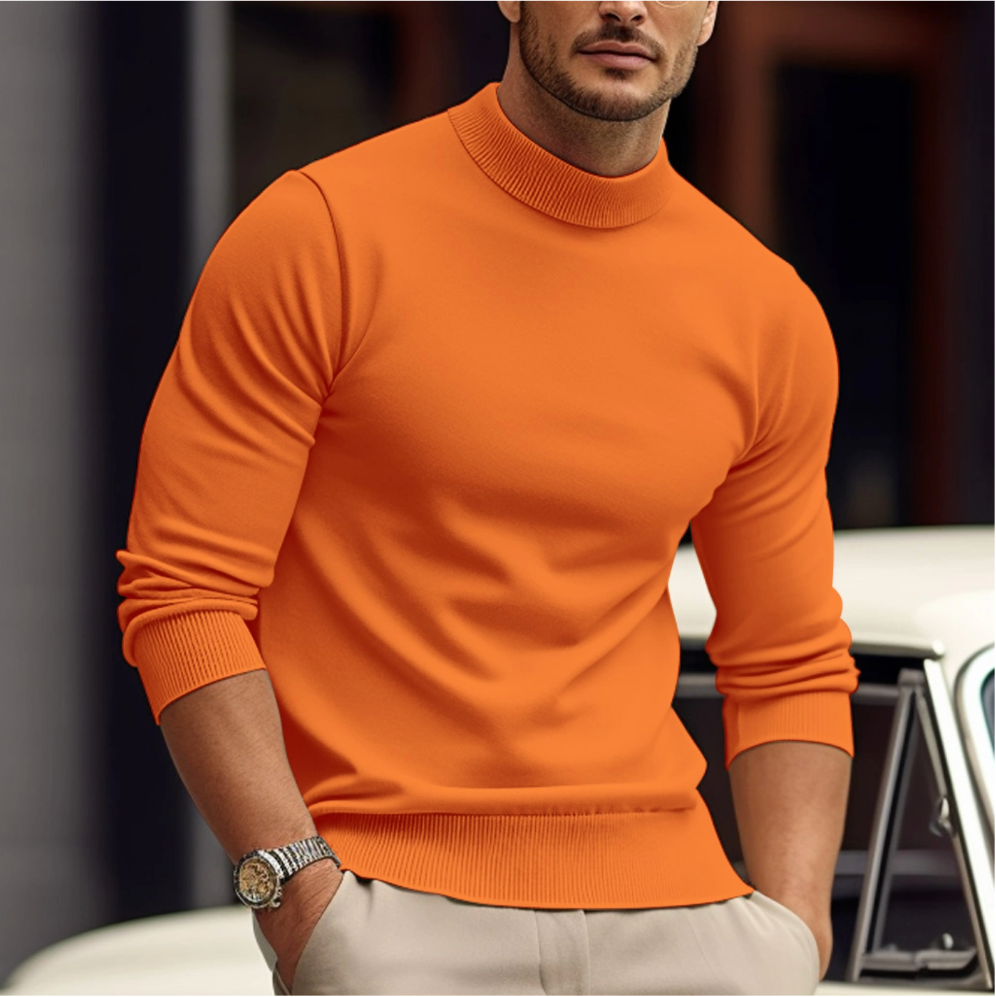 Eleganter Pullover für Herren - Lange Ärmel - Komfort und Stil