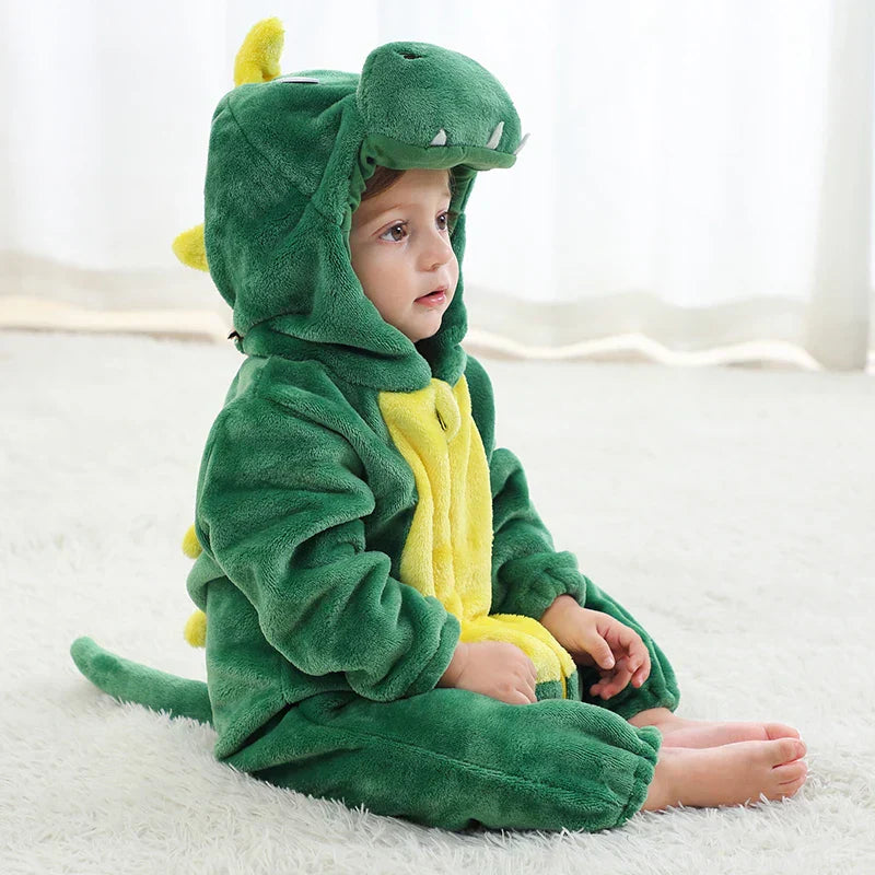 Strampler für Babys | Baby Fleece Overall | Tier Onesie | Wolklin