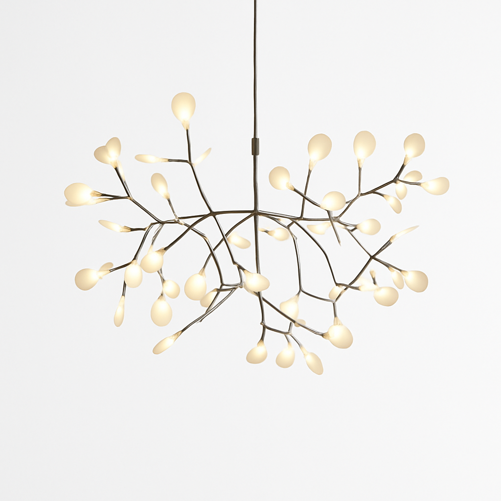 Moderne LED-Hängelampe Baum in Kupfer oder Schwarz für Zuhause