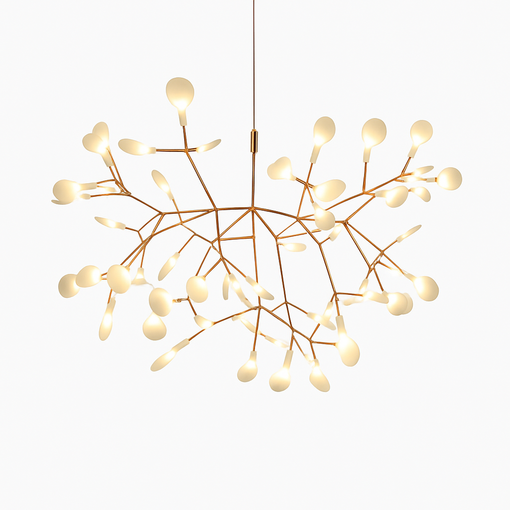 Moderne LED-Hängelampe Baum in Kupfer oder Schwarz für Zuhause