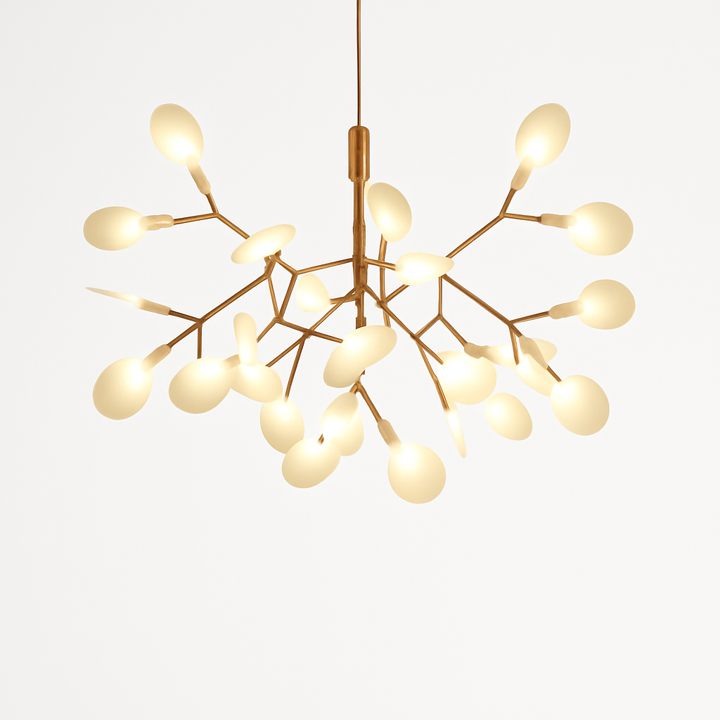 Moderne LED-Hängelampe Baum in Kupfer oder Schwarz für Zuhause