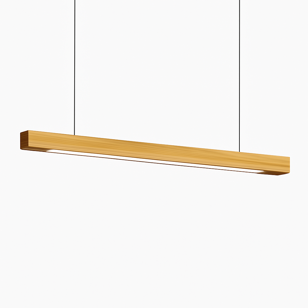 Moderne LED Holz Pendelleuchte Hang