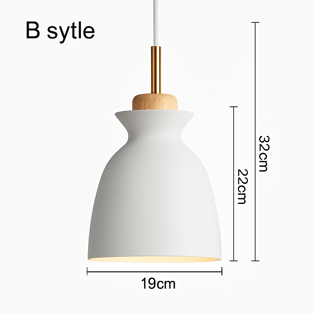 Farbige Metallpendelleuchten in verschiedenen Formen Nordic