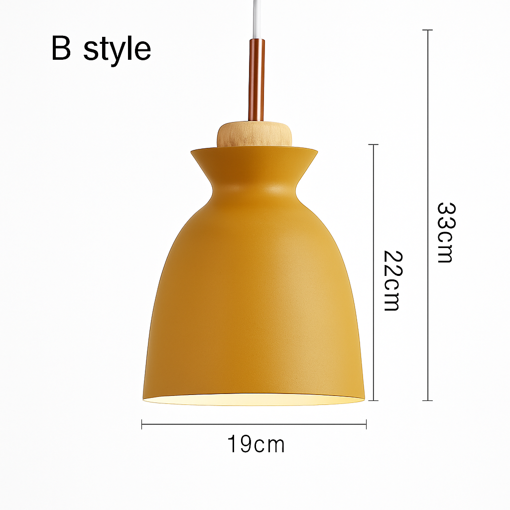 Farbige Metallpendelleuchten in verschiedenen Formen Nordic