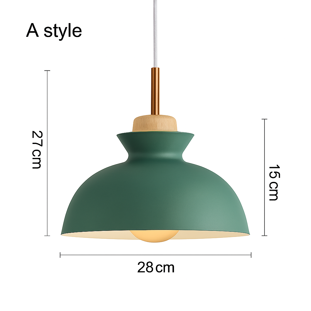 Farbige Metallpendelleuchten in verschiedenen Formen Nordic