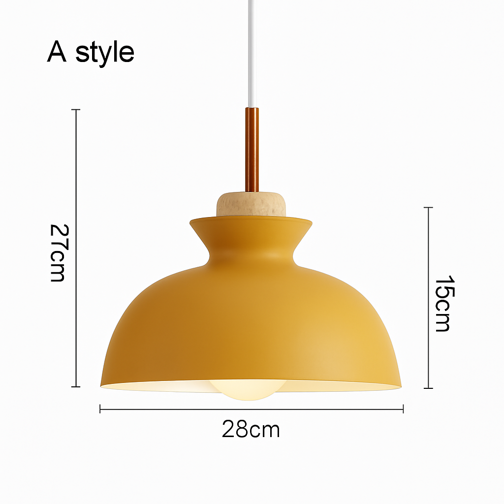 Farbige Metallpendelleuchten in verschiedenen Formen Nordic