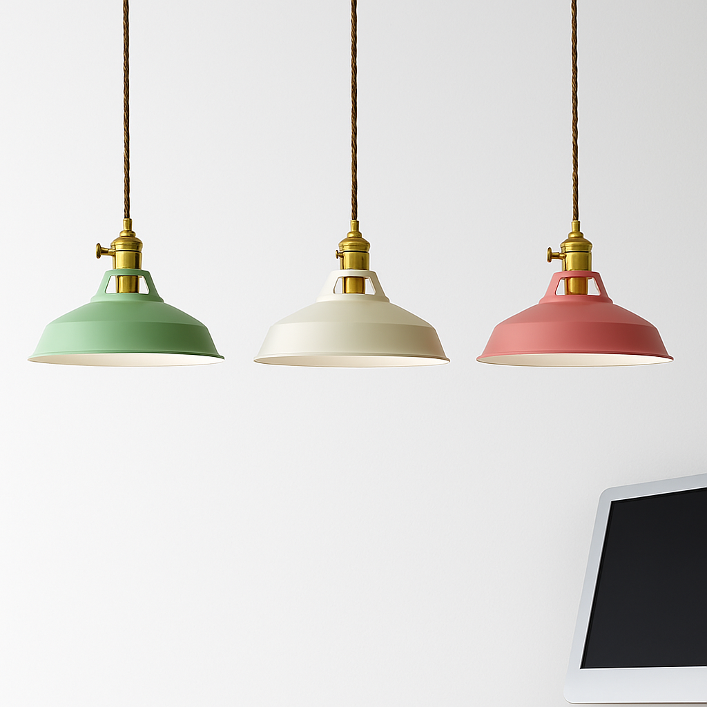 Farbige Metall-LED-Hängelampe Loft