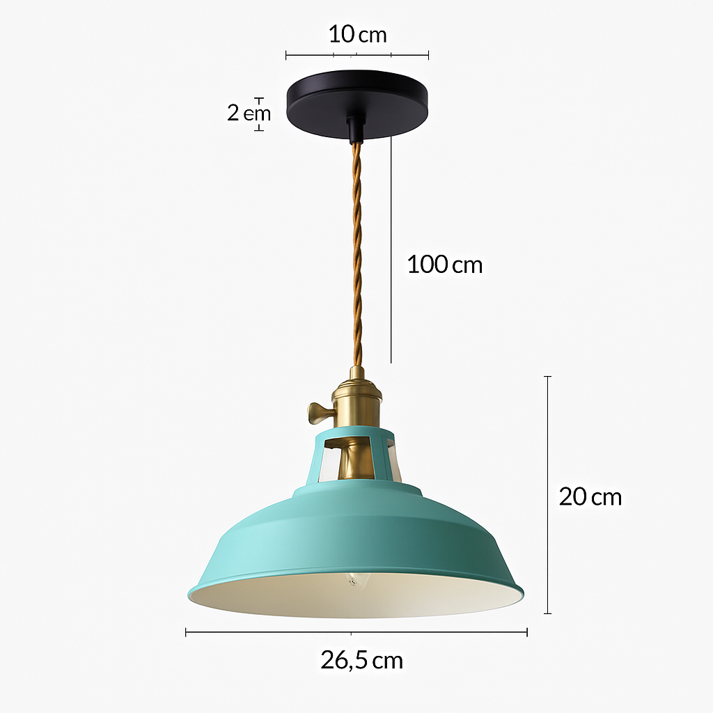 Farbige Metall-LED-Hängelampe Loft