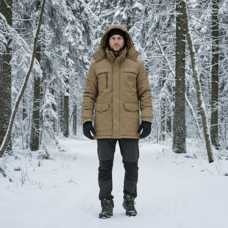 GletscherBekleidung – Wärmender Parka Mit Winddichter Fleece-Fütterung