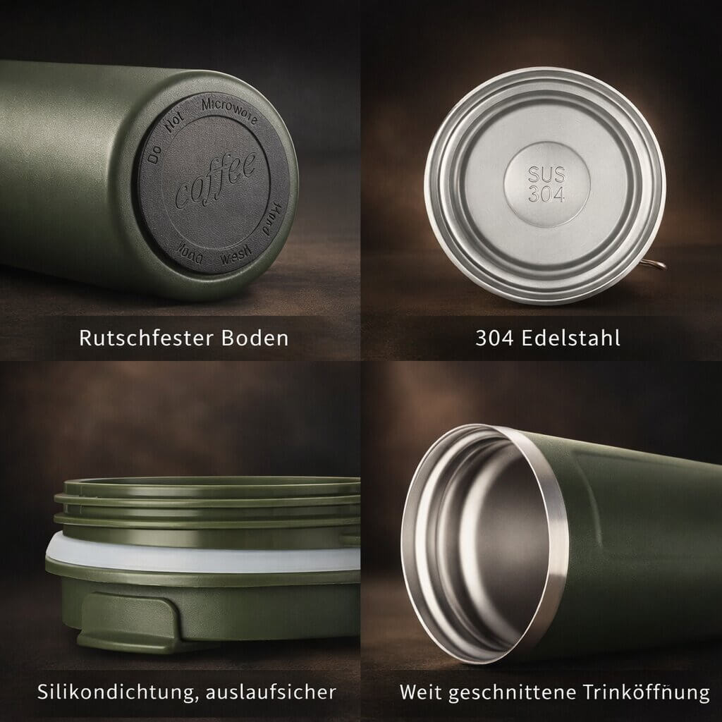 RVS Reisebecher mit intelligenter Temperaturanzeige – Thermobecher aus Edelstahl