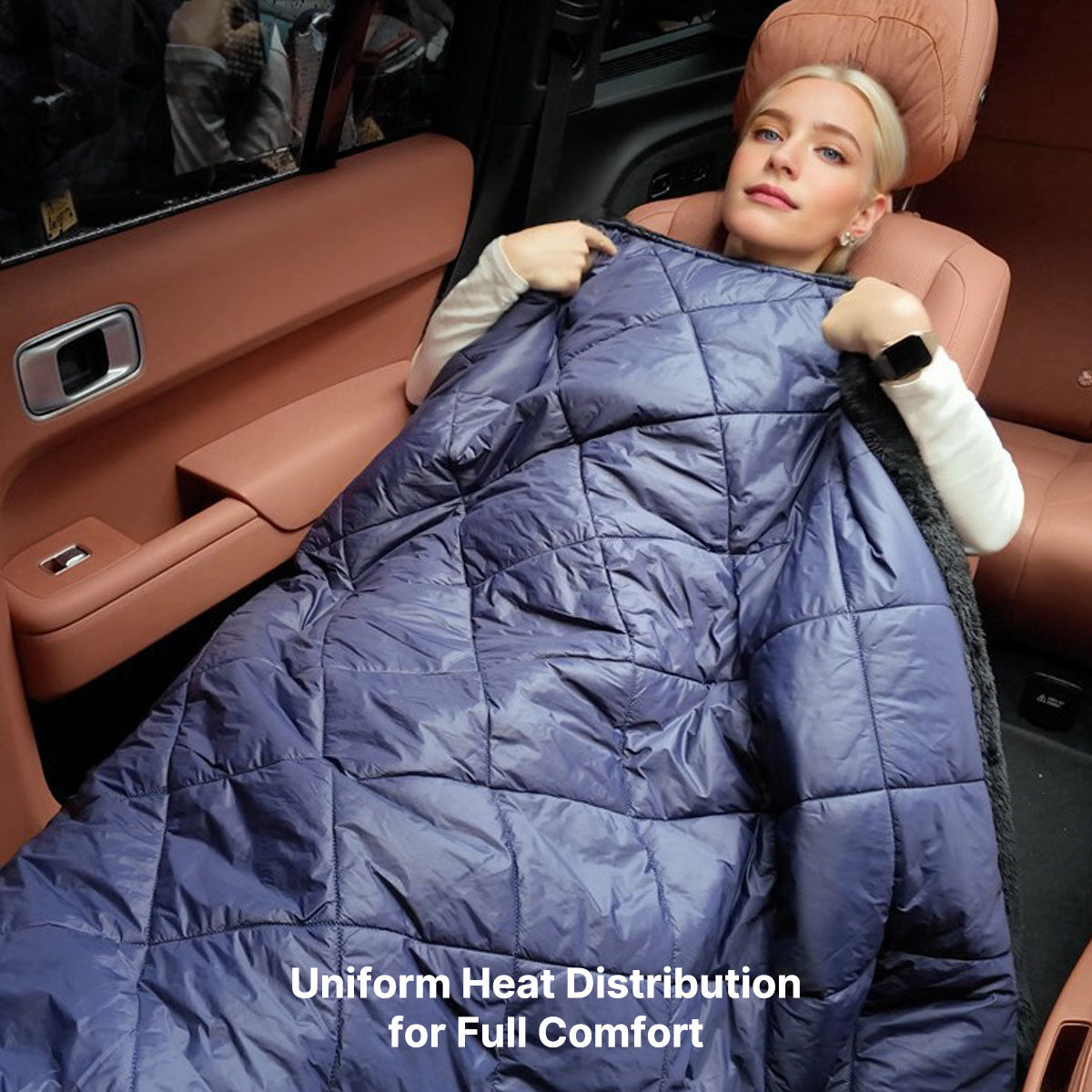 Tragbare 12V Heizdecke für Autofahrten mit USB-Anschluss