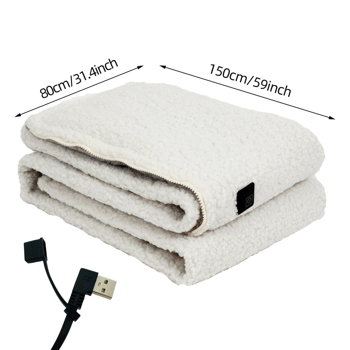 Tragende Heizdecke mit USB-Anschluss und 3 Temperaturstufen