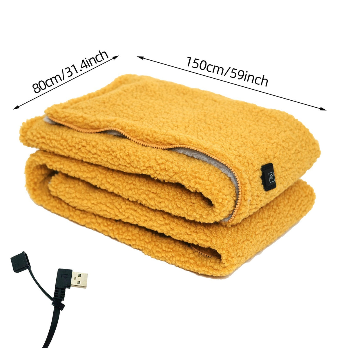 Tragende Heizdecke mit USB-Anschluss und 3 Temperaturstufen