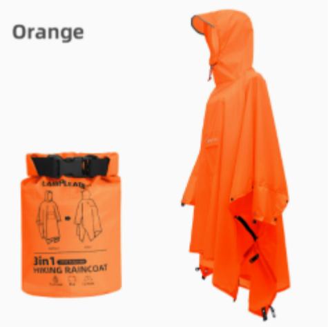 3-in-1 Tragbarer Wasserdichter Regenmantel - Verstellbar, Leicht und Wiederverwendbar für Männer und Frauen, Ideal für Wandern, Jagen und Klettern