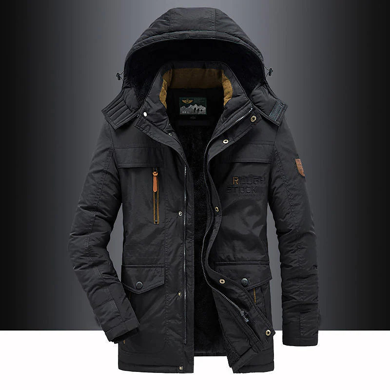 Lässige gesteppte Parka-Jacke für Männer