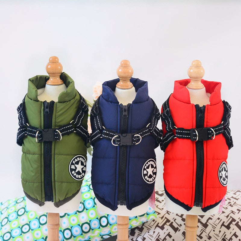 Wasserdichte Hundejacke - Reflektorband | Verschiedene Farben und Größen
