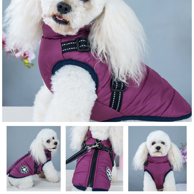 Wasserdichte Hundejacke - Reflektorband | Verschiedene Farben und Größen