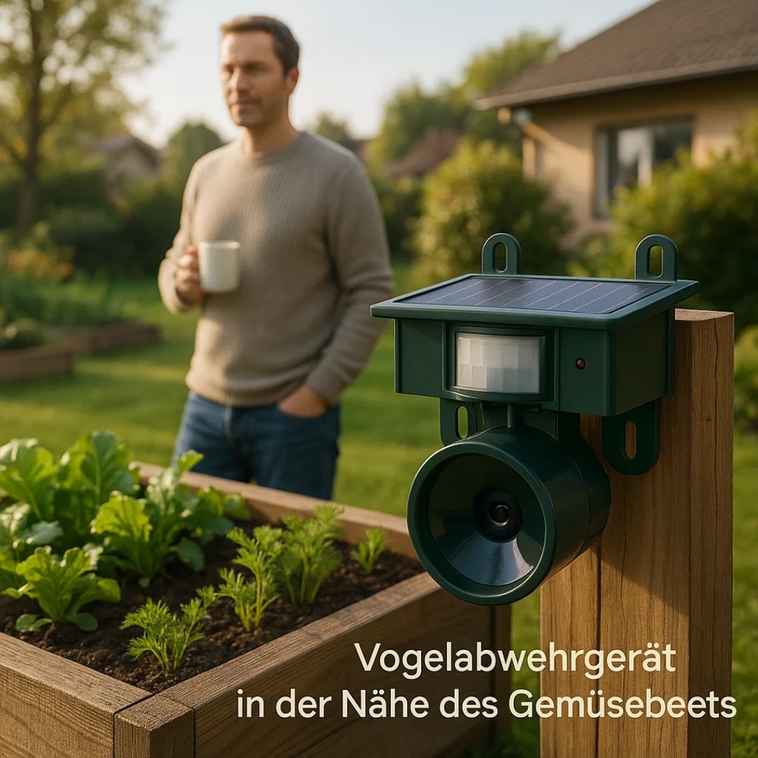 Tauben vertreiben von Balkon & Garten | Vogelabwehrgerät | VogelBlock