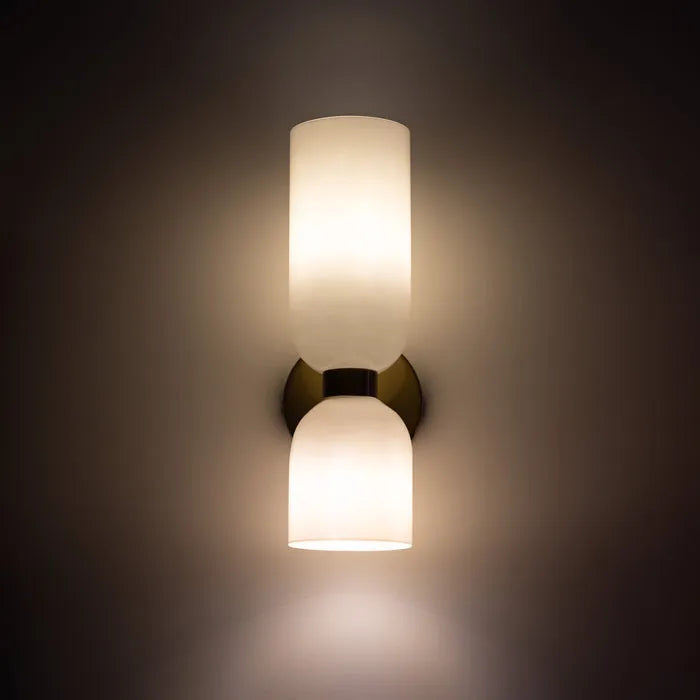 Doppeltköpfige Glas-Wandlampe LED-Wandleuchte