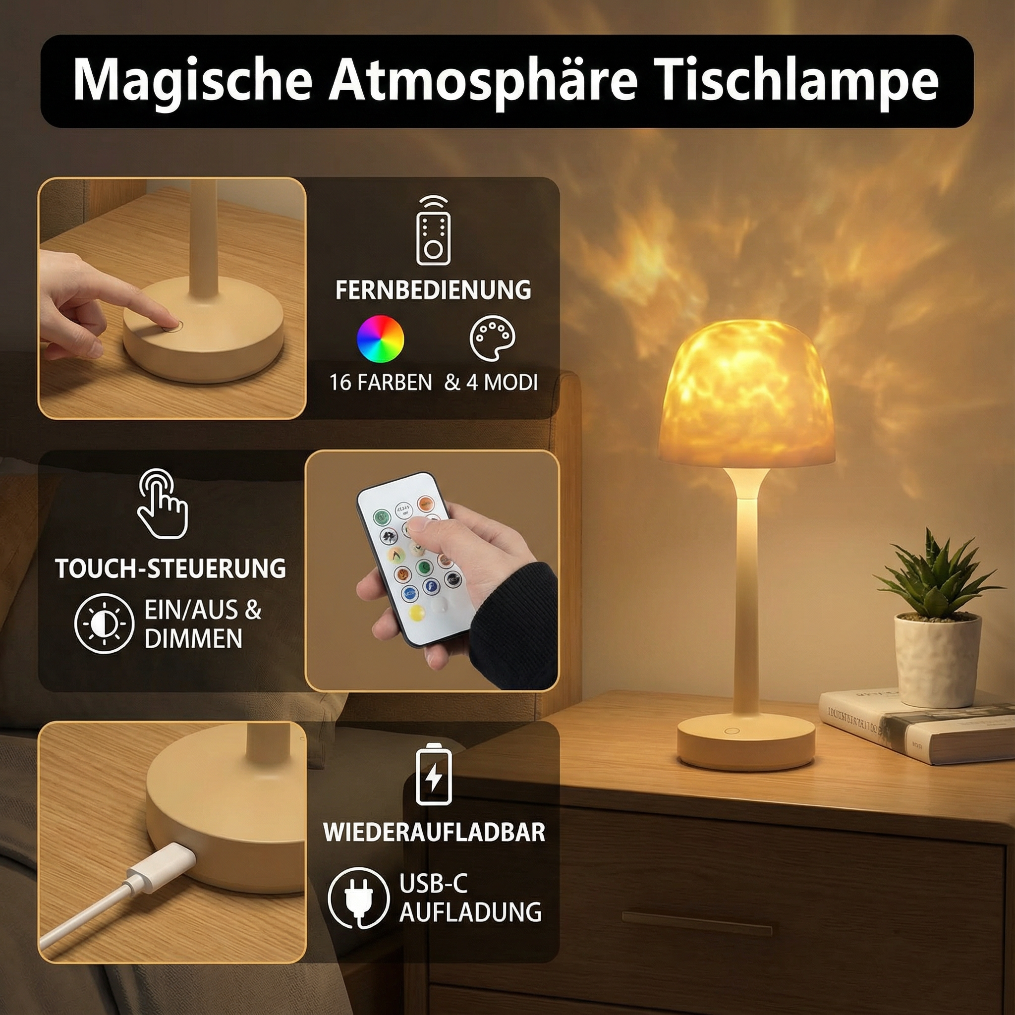 Magische Tischlampe Stimmungslicht für Jeden Raum