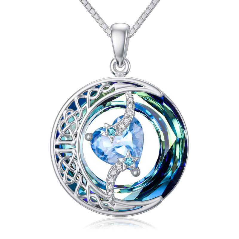Lunara | Geburtsstein Kette Mondstern Design