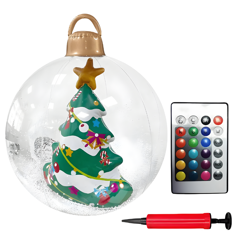 PVC Weihnachtsdekoration für Außen mit Bunter LED-Beleuchtung