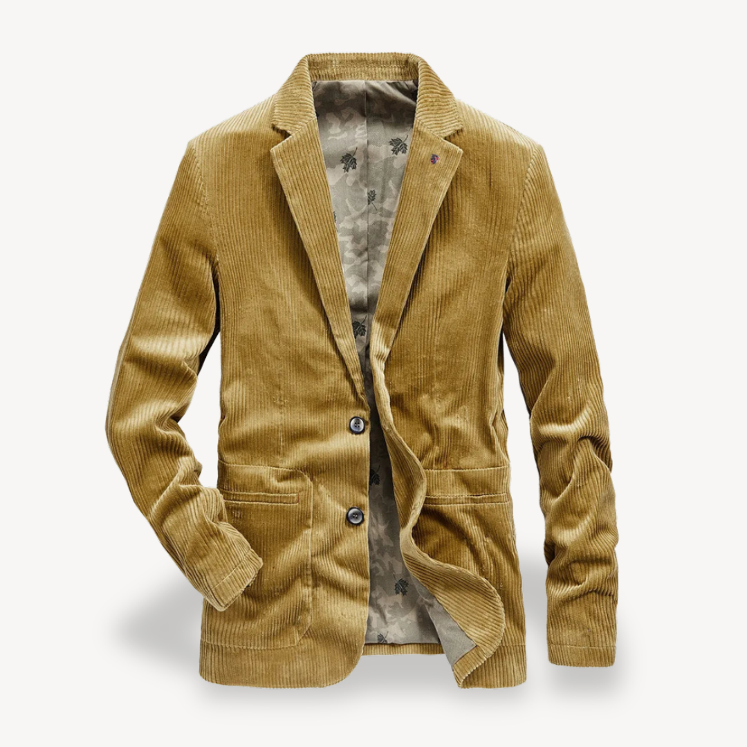 Herren Cordura Klassischer Blazer – Slim Fit Corduroy Sakko im Retrostil