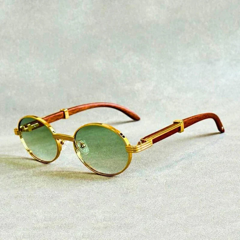 BlissGlow – Holzsonnenbrille der Retro-Serie