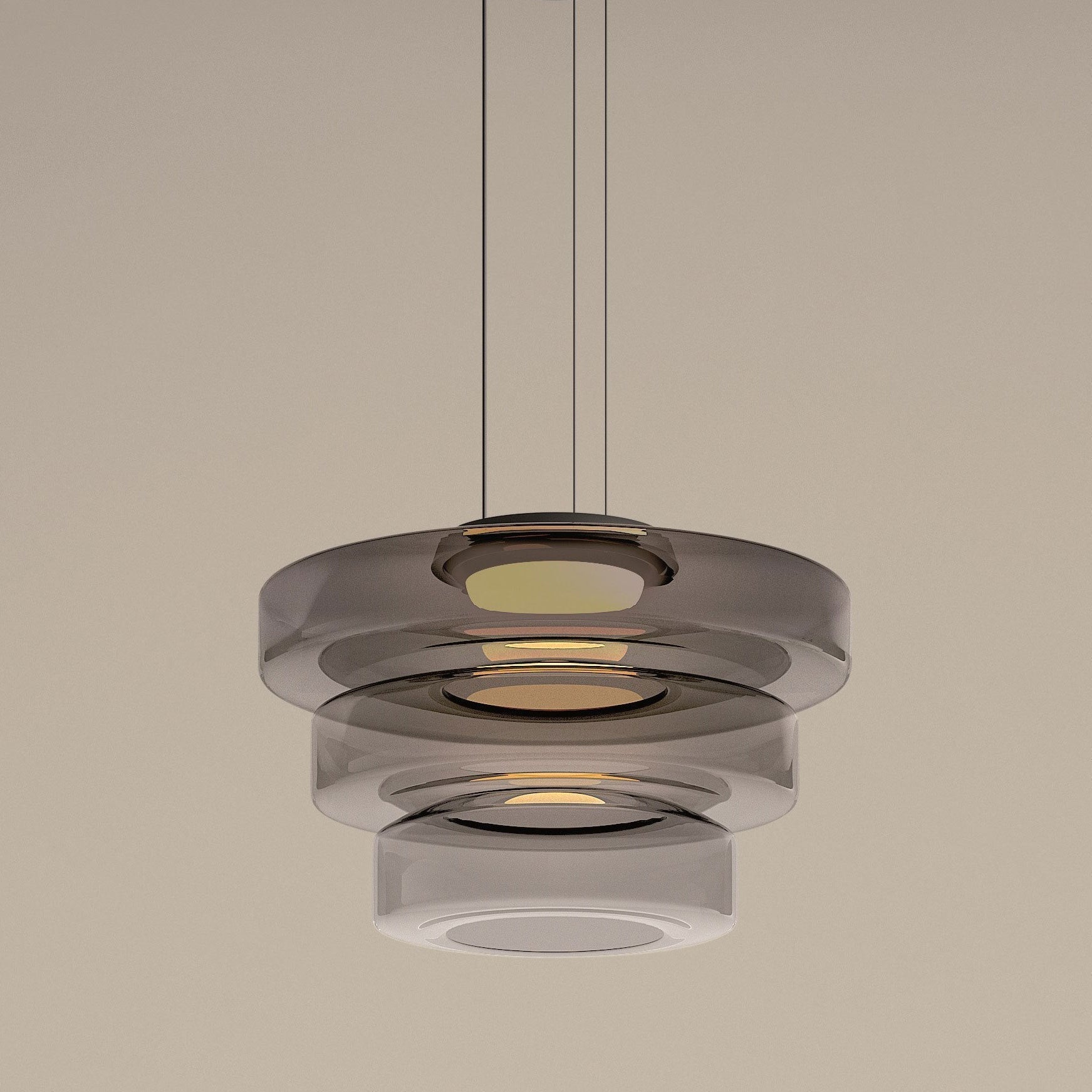 Glas Pendelleuchte im Bauhaus-Stil