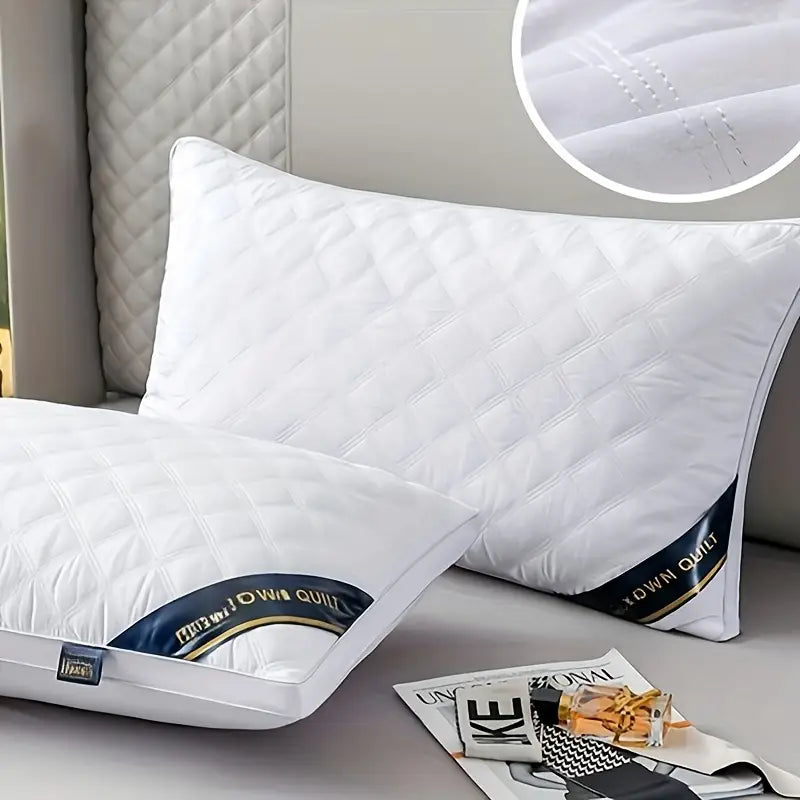 DreamRest - Set von 2 Hypoallergenen 3D Kissen - Sanfte Zervikale Unterstützung & Hotelqualität Schlaf
