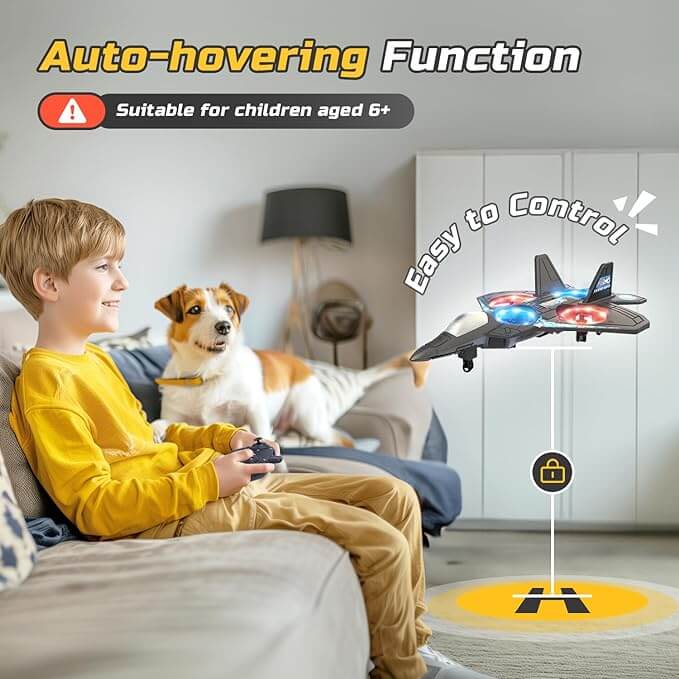 Fernbedienbares Flugzeug LED für Kinder 6-12 Jahre