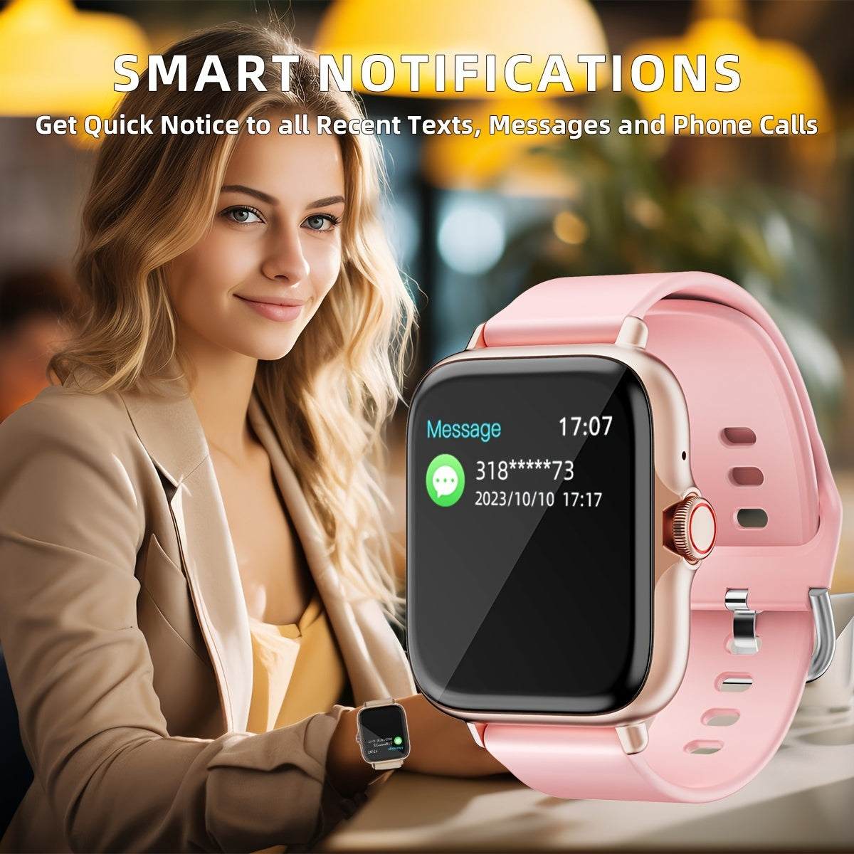 SmartFit Touch - Stilvolle Smartwatch mit Aktivitätstracker & Benachrichtigungen
