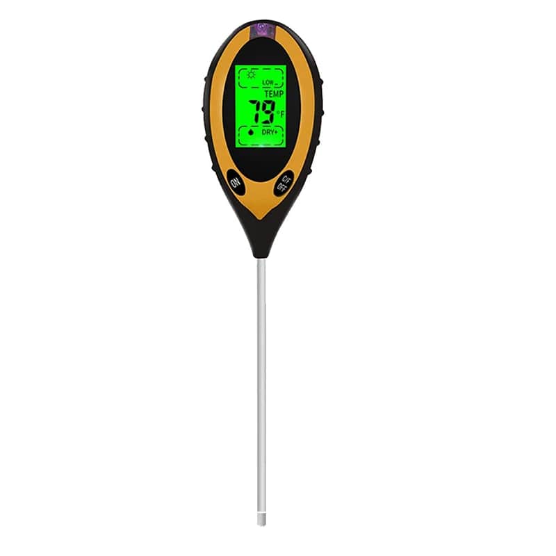 4-in-1 Bodenanalysator: pH, Feuchtigkeit, Temperatur, Licht