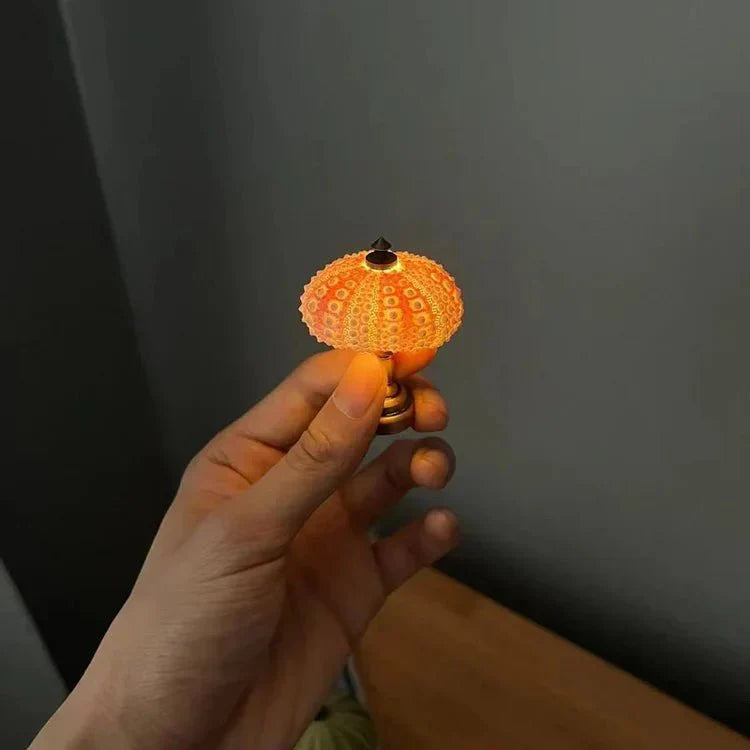 DIY Seeigel Nachttischlampe