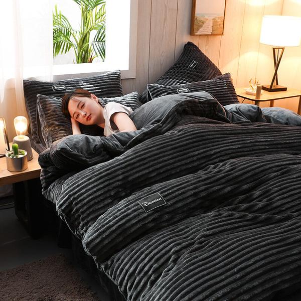 Dickes Cord-Velours Bettwäsche-Set