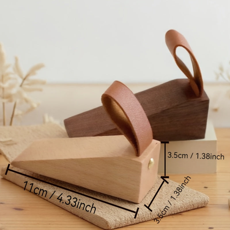 NordGrip Holz Türstopper – Skandinavisches Design mit rutschfester Basis