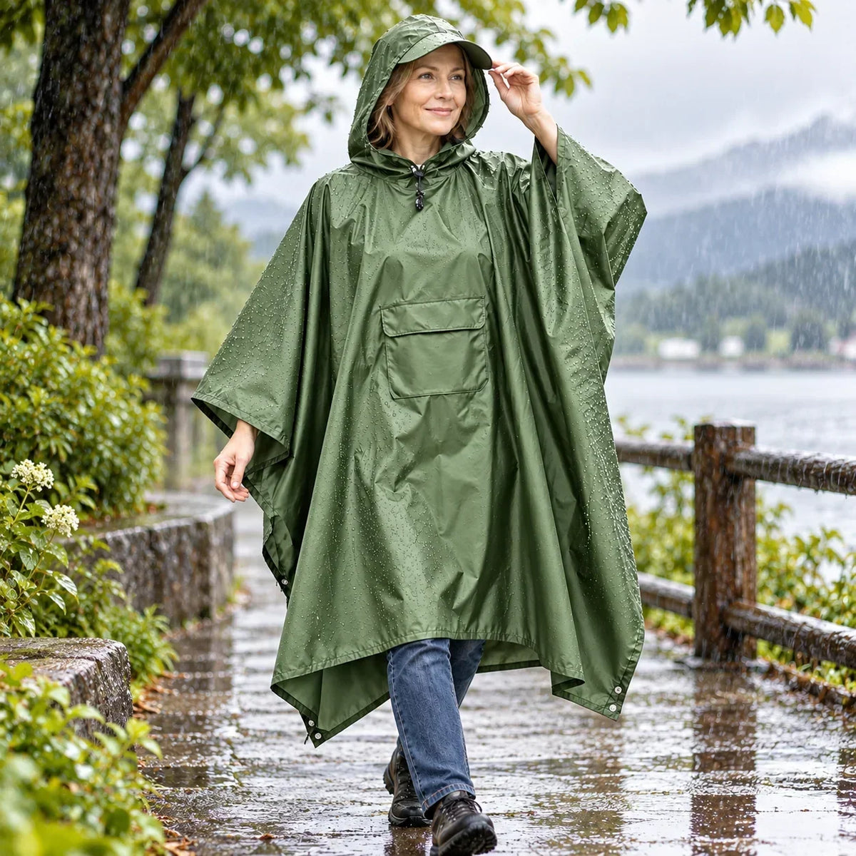 Wasserdichte Regenjacke – Leichter Regenschutz für unterwegs