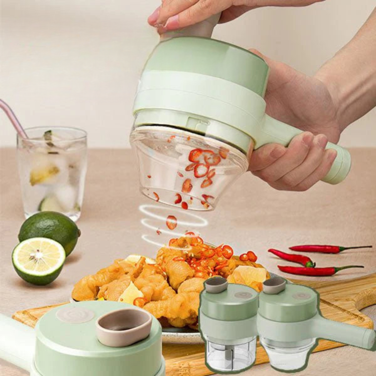 4-in-1 multifunktionaler Zerkleinerer