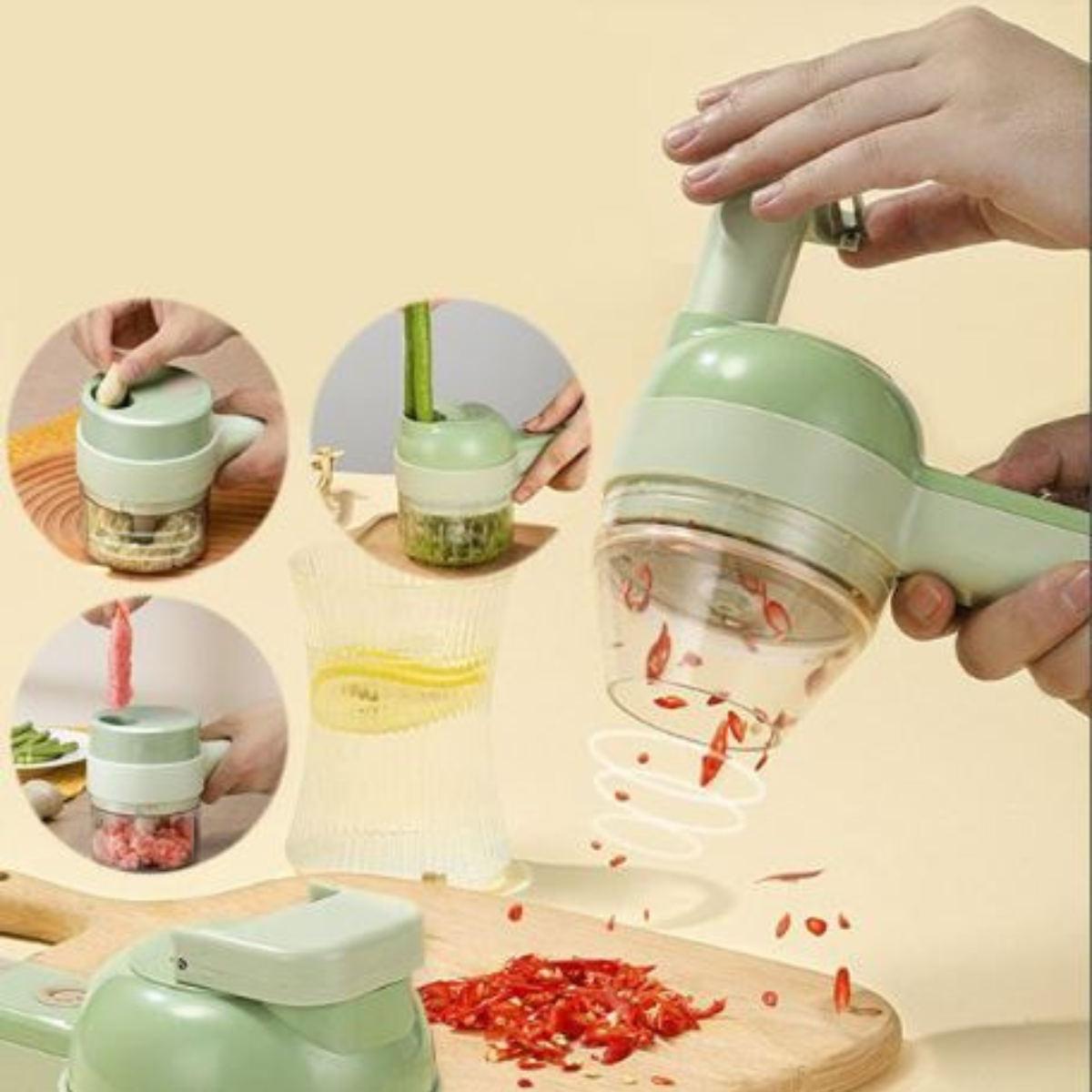 4-in-1 multifunktionaler Zerkleinerer