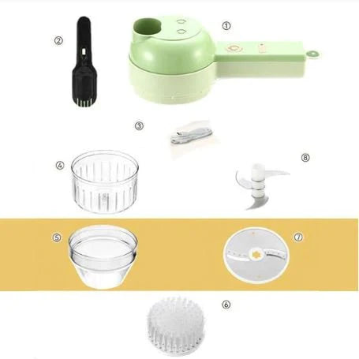 4-in-1 multifunktionaler Zerkleinerer