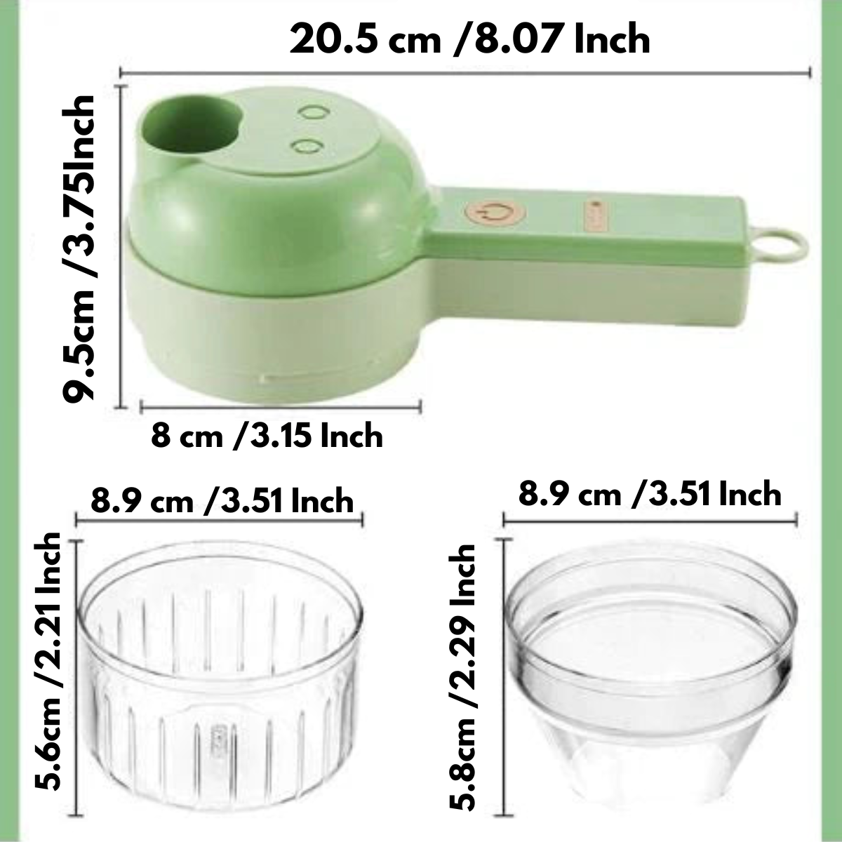 4-in-1 multifunktionaler Zerkleinerer