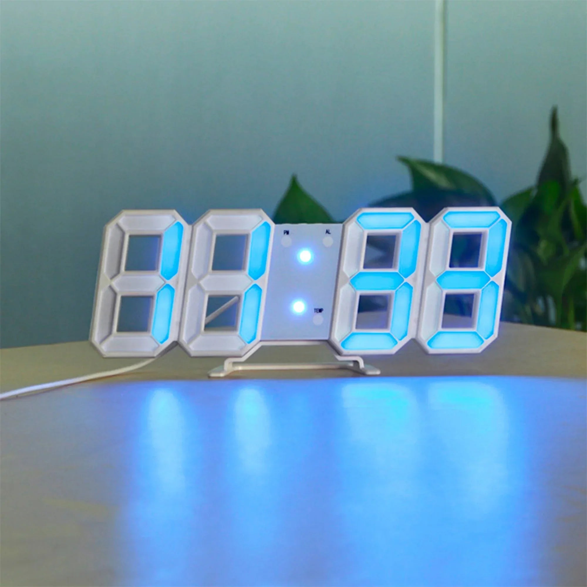 Frendorf | LumiSync 3D LED Wanduhr – Moderne Digitale Uhr mit Dimmbarer Beleuchtung