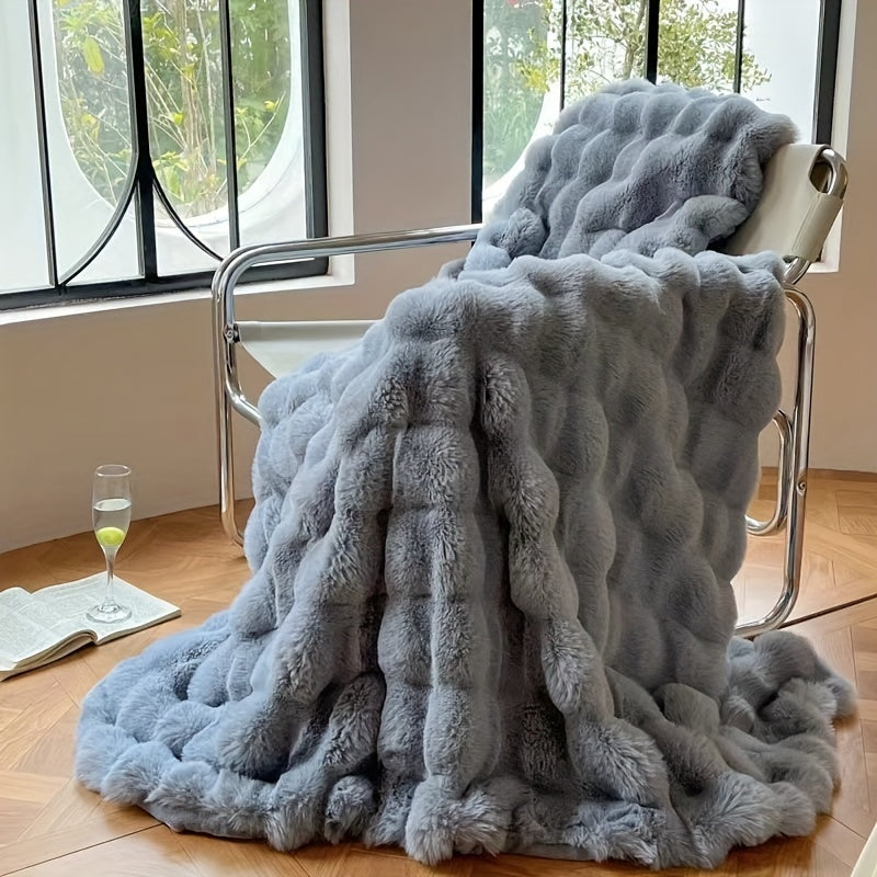 Bubble Fleece Decken – Luxuriöse Weiche Plaid für Extra Komfort