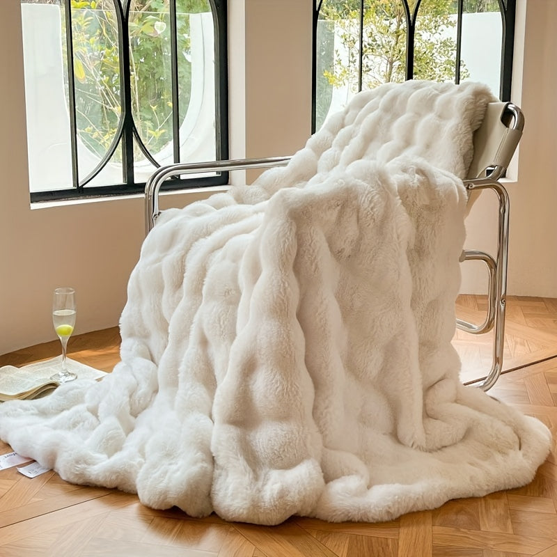 Bubble Fleece Decken – Luxuriöse Weiche Plaid für Extra Komfort