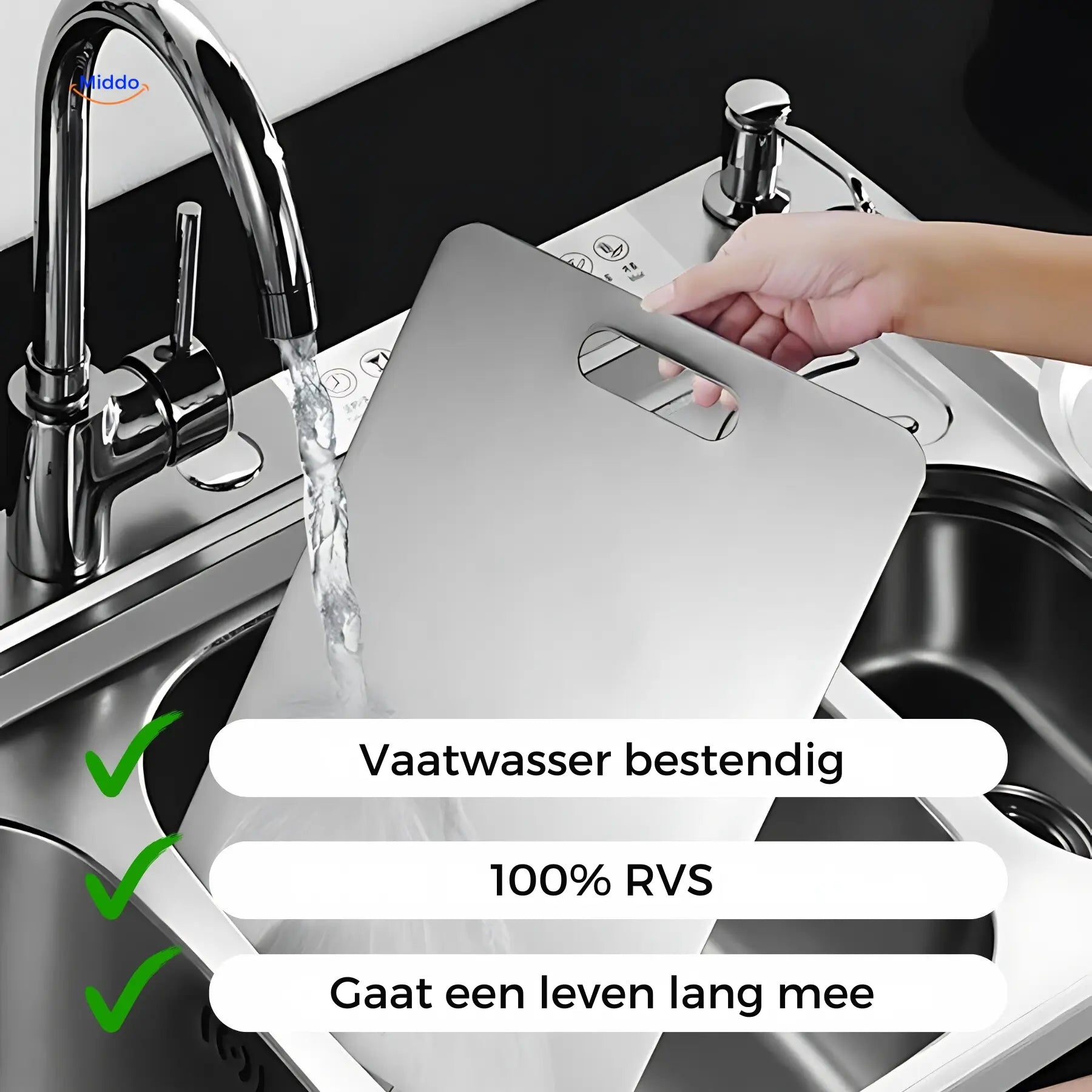 CleanGuard RVS Schneidebrett | Schützen Sie sich vor Mikroplastik und Bakterien!