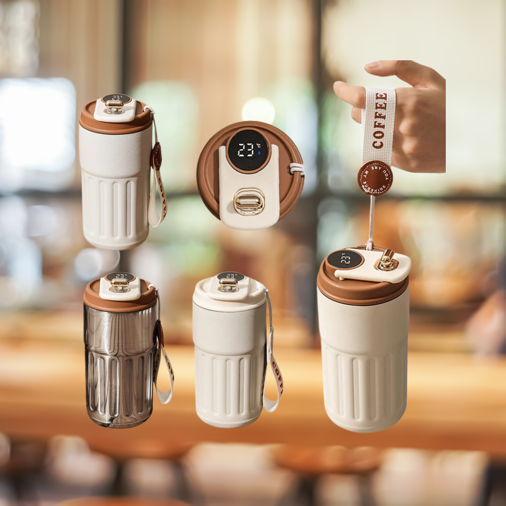 SmartTemp LED Thermosflasche | Bleib hydratisiert, bleib informiert